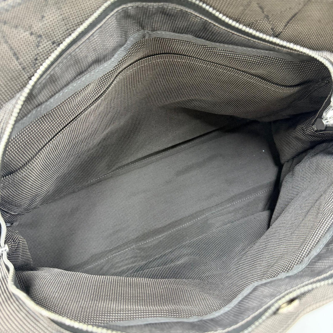 Excellent HERMES Tote Bag Her Line MM Serie Metal canvas with padlock and lock.