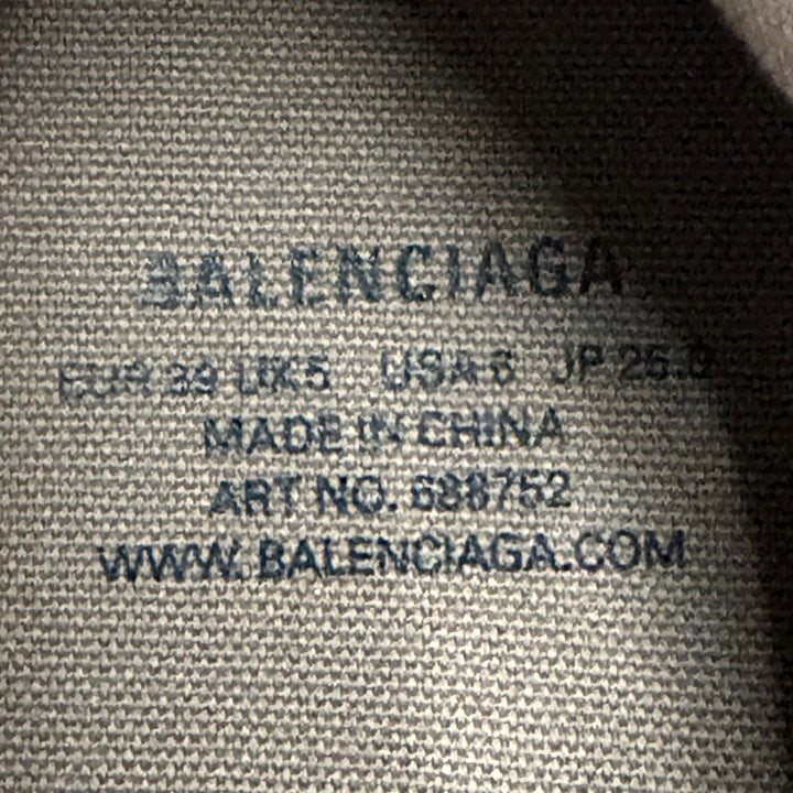 Pristine BALENCIAGA High cut sneakers PARIS HIGH TOP Gray canvas mens 39 688752