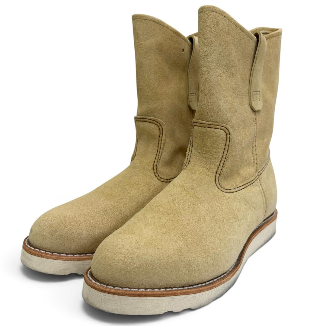 Great RED WING boots Pecos boots beige Suede leather mens 26.5 8168