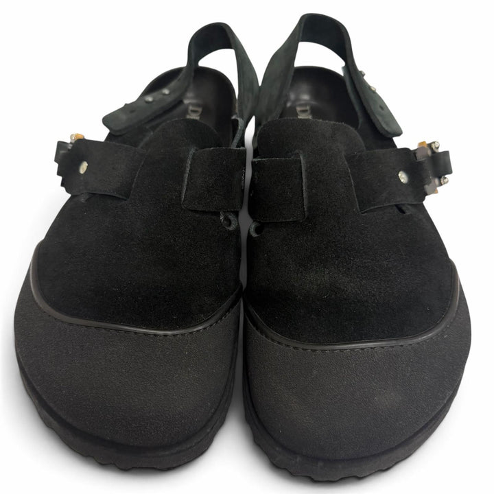 Great DIOR BIRKENSTOCK Sandals TOKIO Mule black Suede Calfskin Leather mens 38