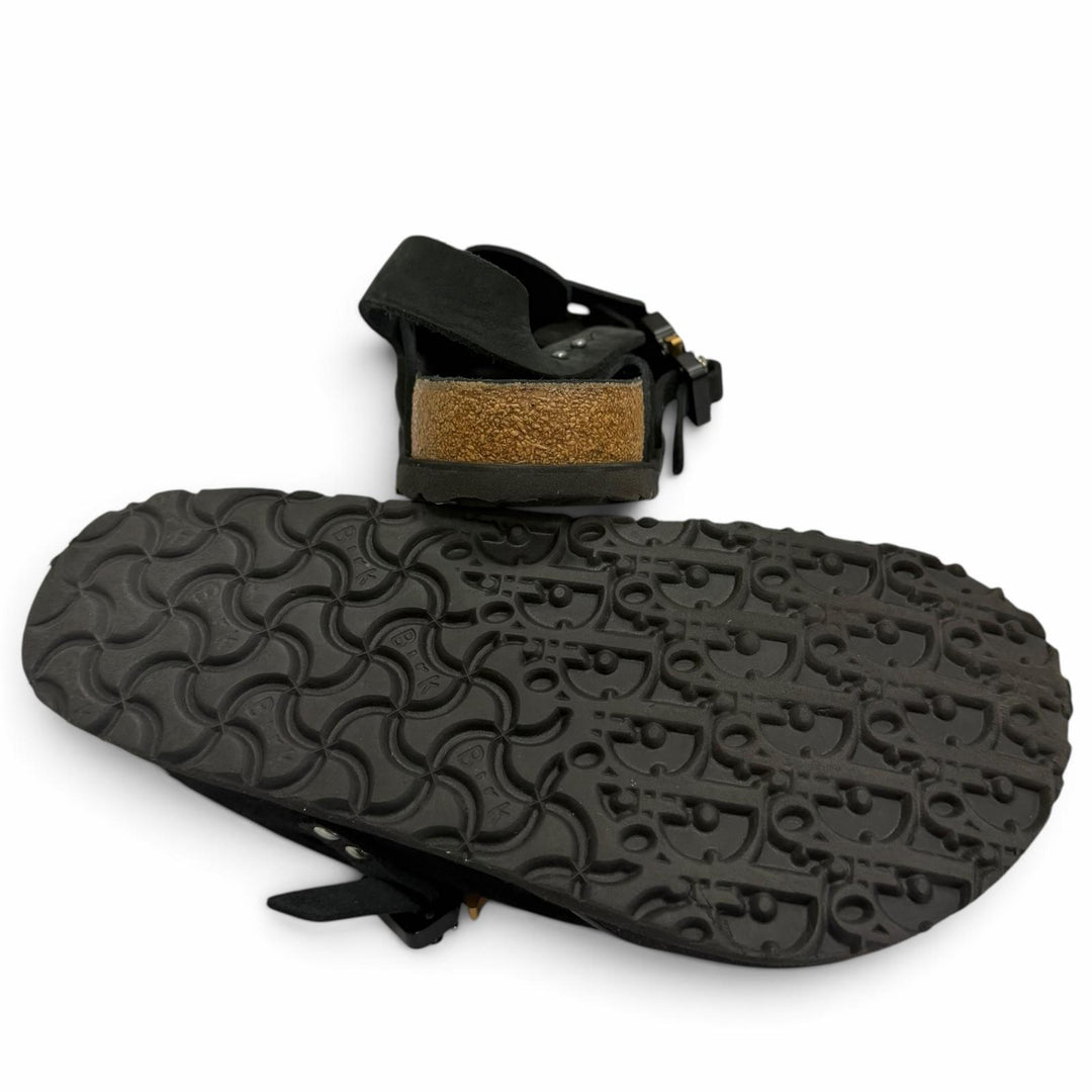 Great DIOR BIRKENSTOCK Sandals TOKIO Mule black Suede Calfskin Leather mens 38