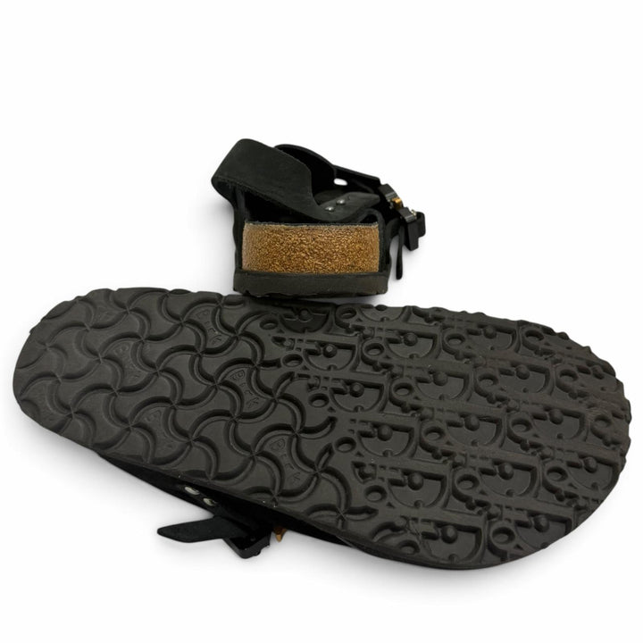 Great DIOR BIRKENSTOCK Sandals TOKIO Mule black Suede Calfskin Leather mens 38