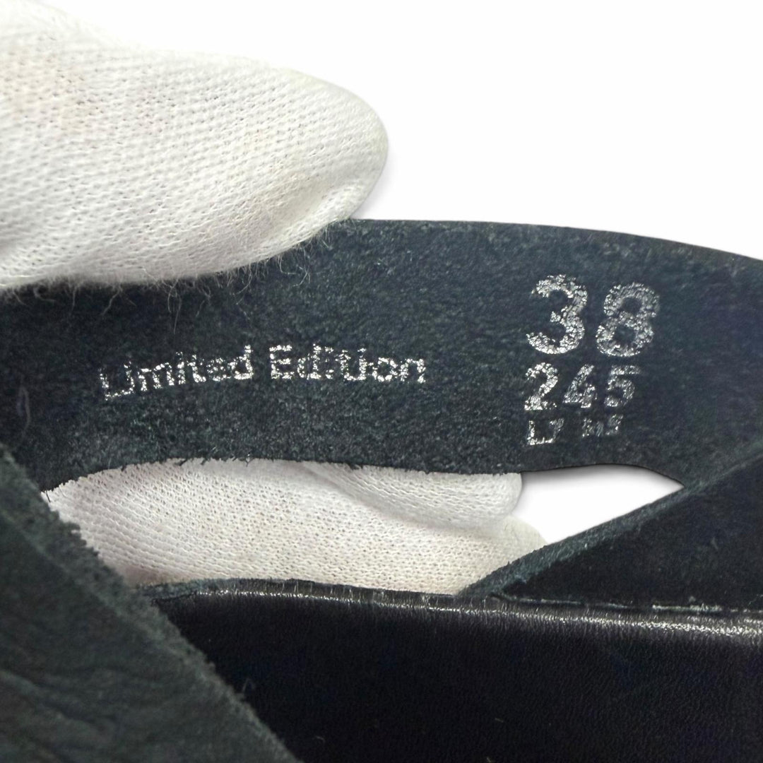 Great DIOR BIRKENSTOCK Sandals TOKIO Mule black Suede Calfskin Leather mens 38