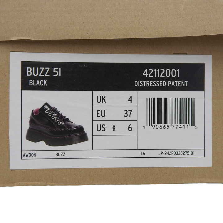 Pristine Dr.Martens Leather shoes BUZZ 5-hole shoes black Women 42112001