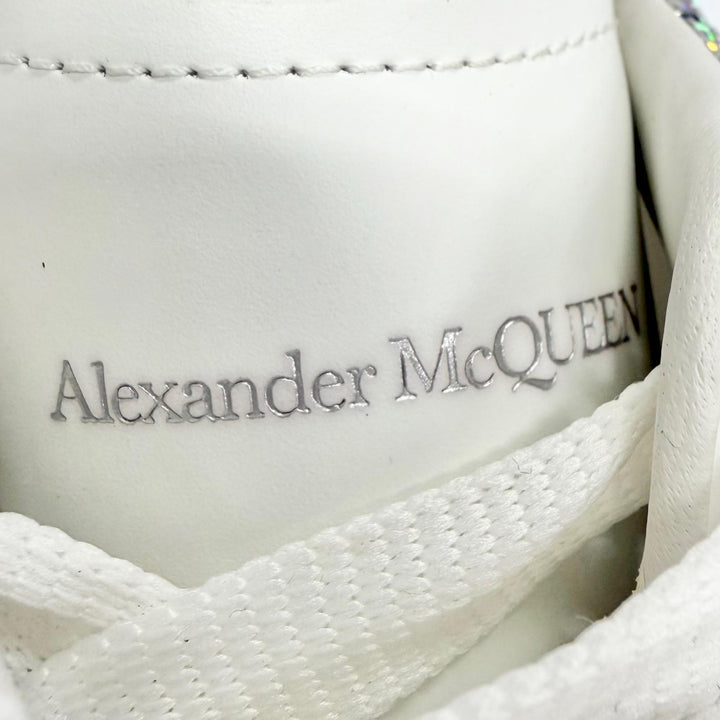 Excellent Alexander McQueen LARRY Leather Glitter Oversized Sneakers 35 558945