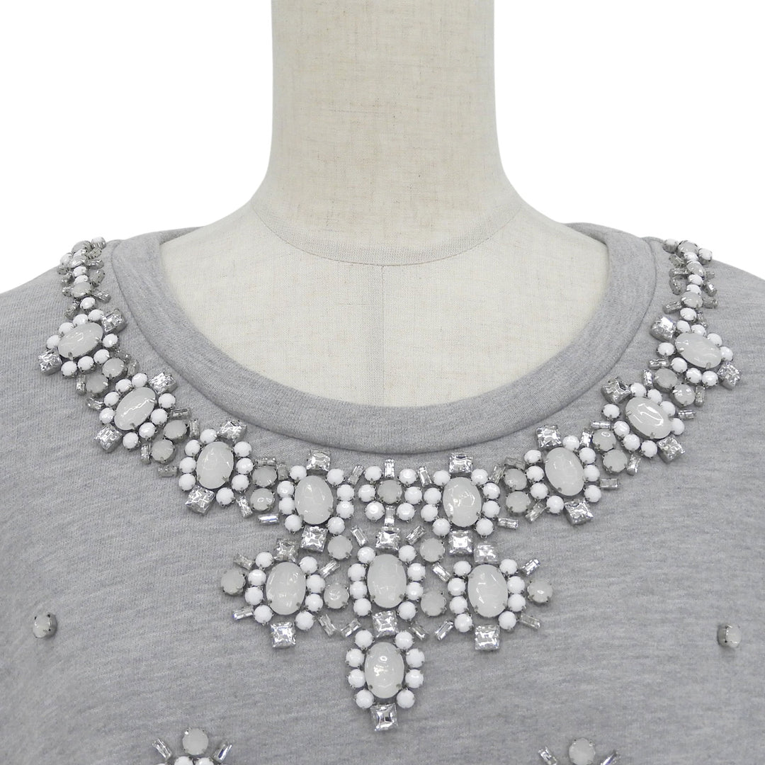 Excellent WEEKEND MaxMara sweat Bijou pullover gray cotton Women M