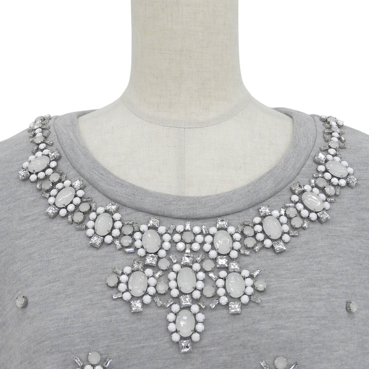 Excellent WEEKEND MaxMara sweat Bijou pullover gray cotton Women M