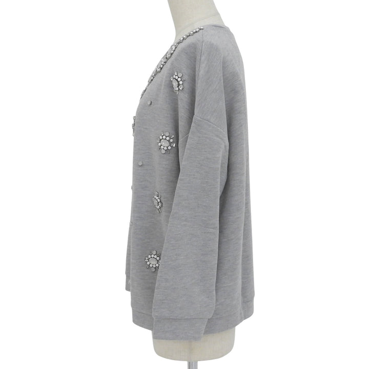 Excellent WEEKEND MaxMara sweat Bijou pullover gray cotton Women M