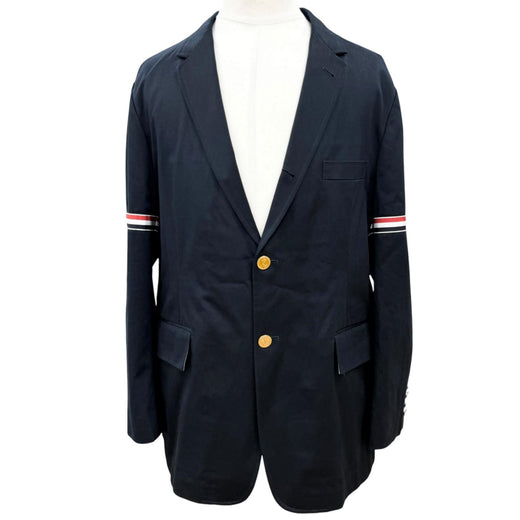 Great THOM BROWNE tailored jacket Navy cotton mens 4 MJU527A