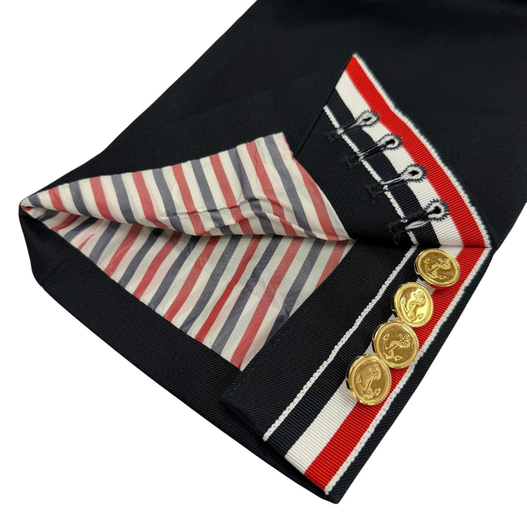 Great THOM BROWNE tailored jacket Navy cotton mens 4 MJU527A
