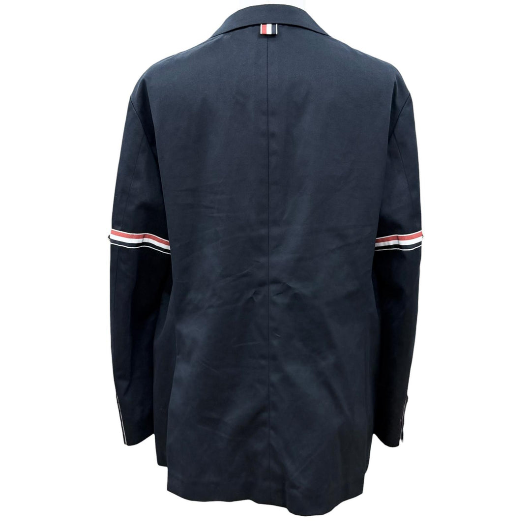Great THOM BROWNE tailored jacket Navy cotton mens 4 MJU527A