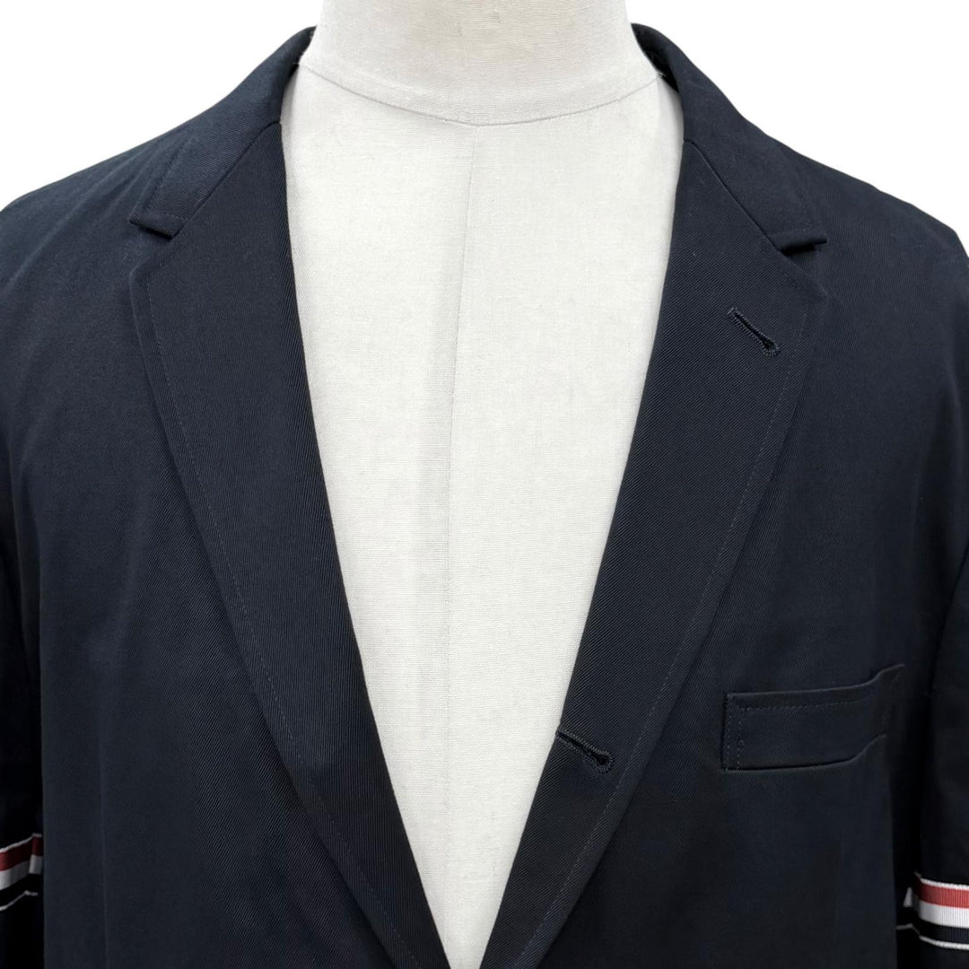 Great THOM BROWNE tailored jacket Navy cotton mens 4 MJU527A