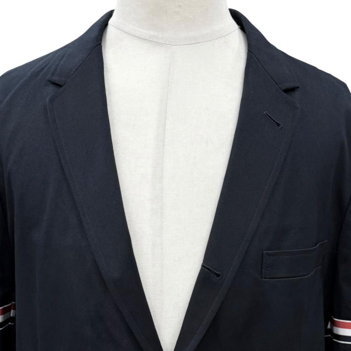 Great THOM BROWNE tailored jacket Navy cotton mens 4 MJU527A