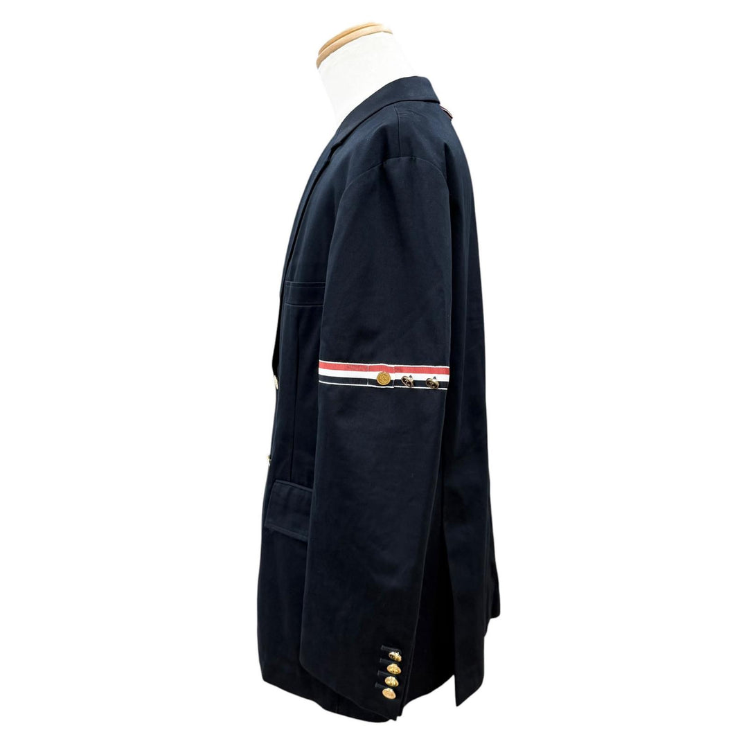 Great THOM BROWNE tailored jacket Navy cotton mens 4 MJU527A