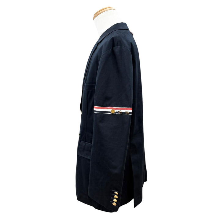 Great THOM BROWNE tailored jacket Navy cotton mens 4 MJU527A