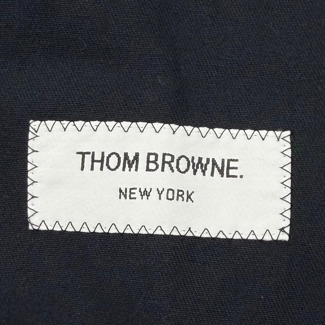 Great THOM BROWNE tailored jacket Navy cotton mens 4 MJU527A