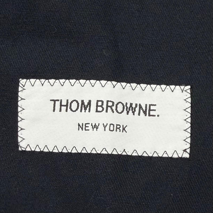 Great THOM BROWNE tailored jacket Navy cotton mens 4 MJU527A