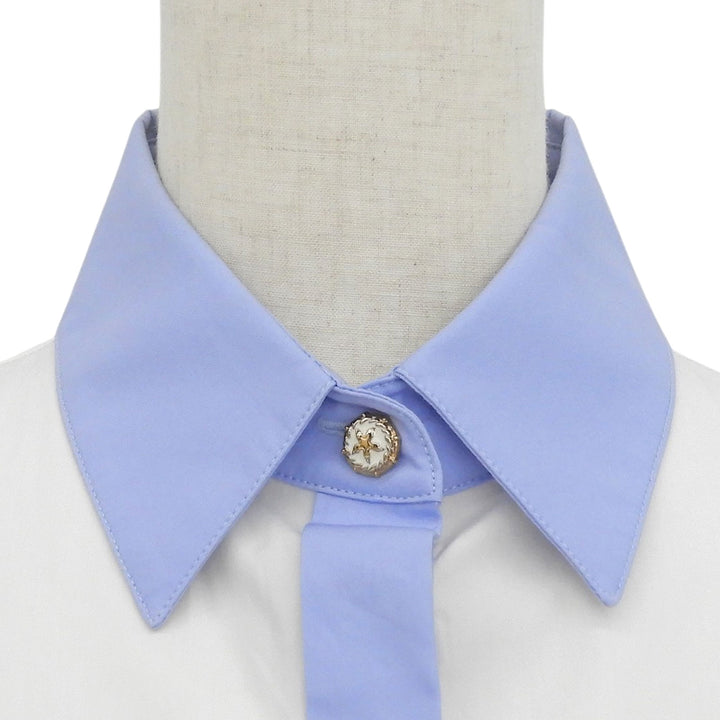 Great VERSACE Long sleeve shirt Baroque Marine Pattern white cotton 36 A89285