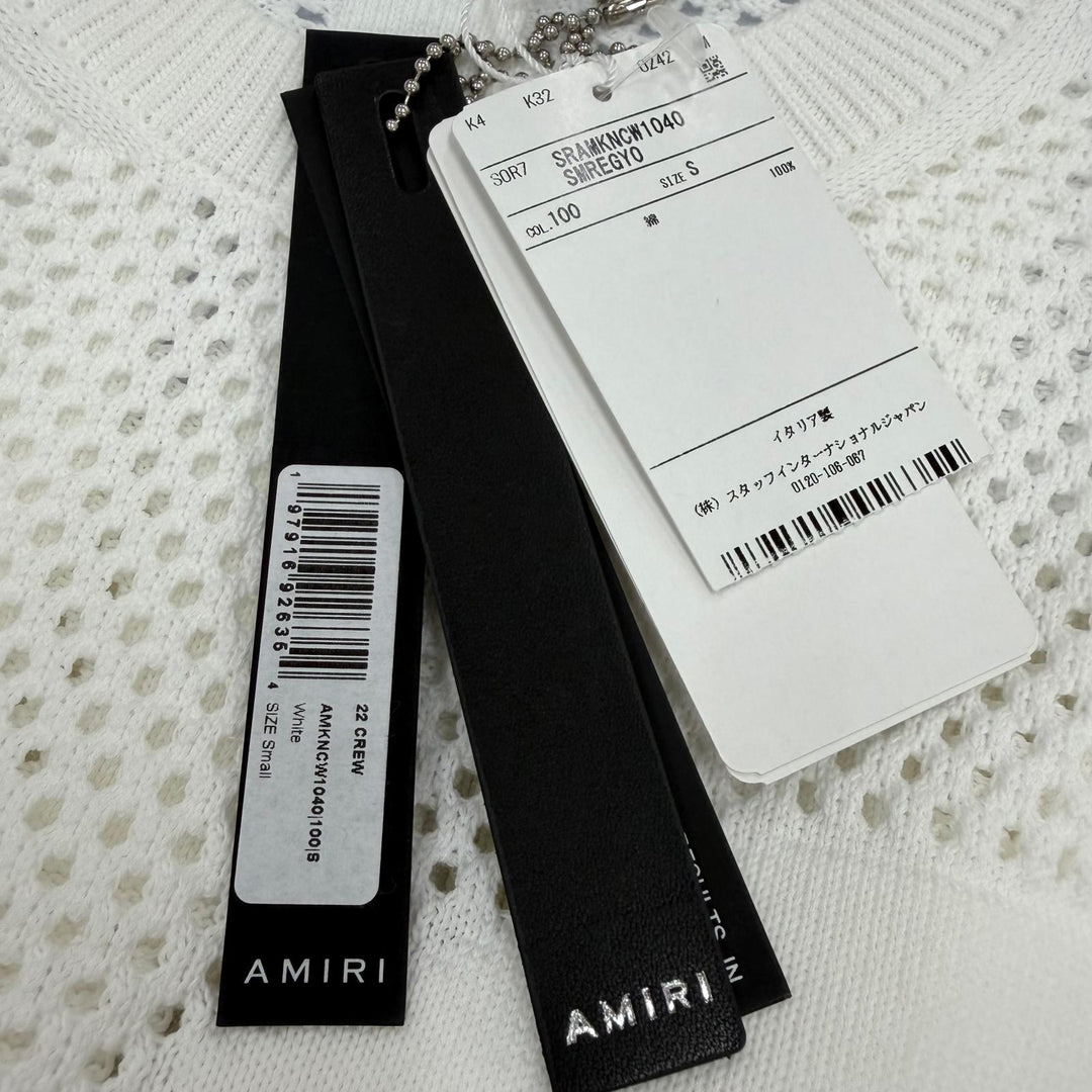 Pristine AMIRI tops Tiger Mesh Graphic Crewneck Sweatshirt S SRAMKNCW1040SMREGY0