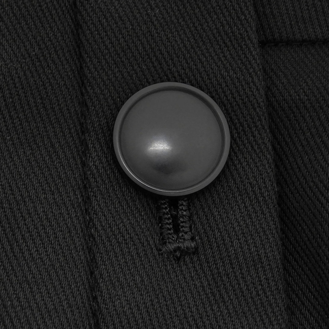 Excellent MAME KUROGOUCHI skirt Front button long black cotton 2 MM23PS-SK713