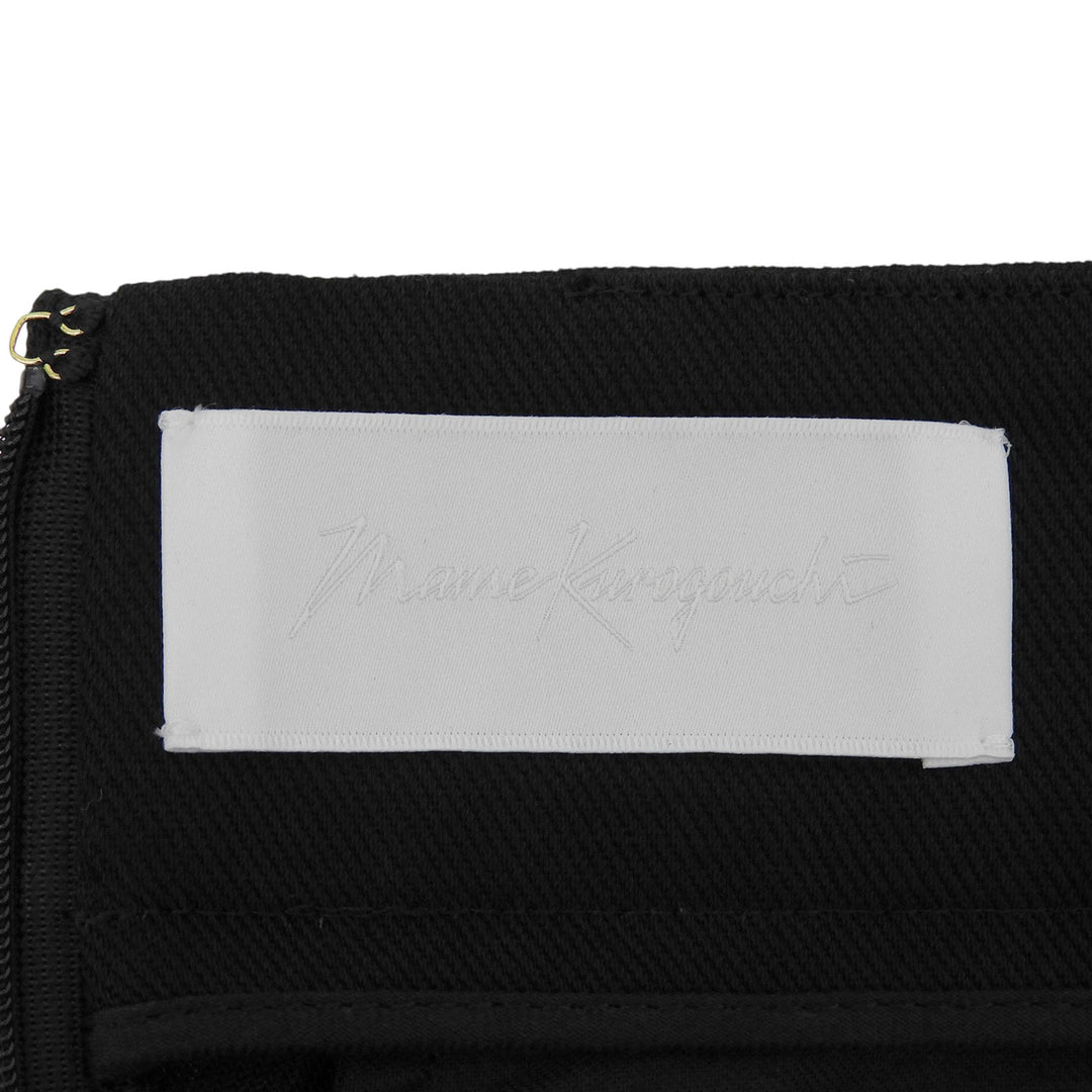 Excellent MAME KUROGOUCHI skirt Front button long black cotton 2 MM23PS-SK713