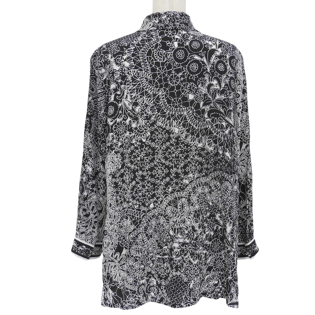 Excellent LEONARD Long sleeve shirt Paisley black silk Women