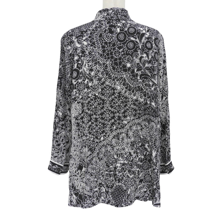 Excellent LEONARD Long sleeve shirt Paisley black silk Women