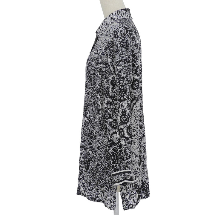 Excellent LEONARD Long sleeve shirt Paisley black silk Women