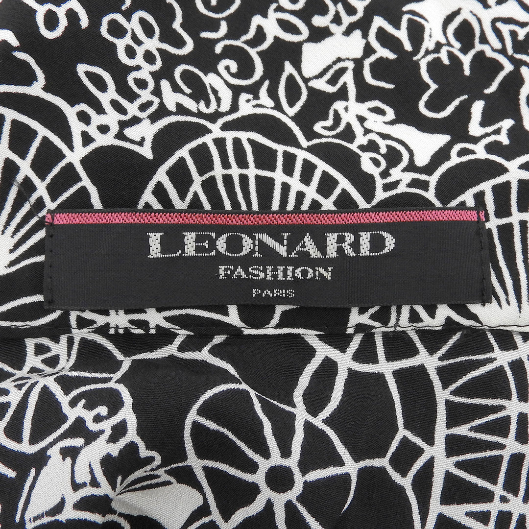 Excellent LEONARD Long sleeve shirt Paisley black silk Women