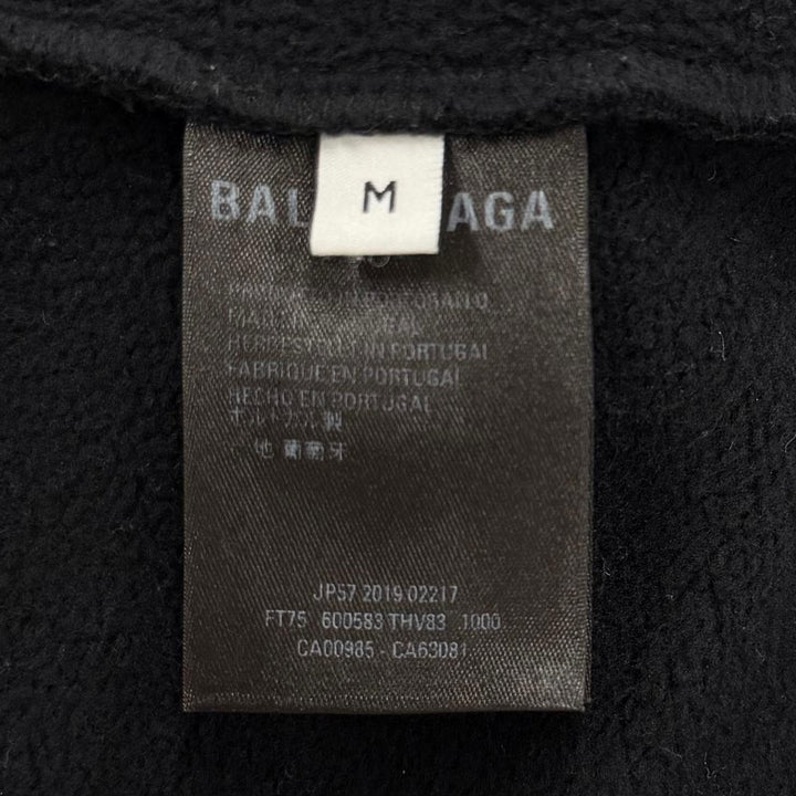 Great BALENCIAGA hoodie WFP Logo Hoodie, Fleece-Lined Pullover black M 600583