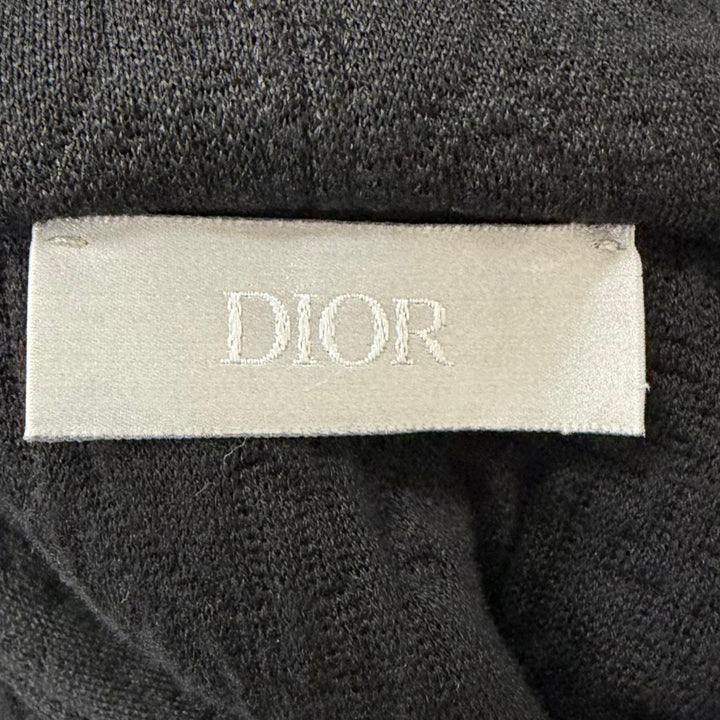 Excellent DIOR hoodie Oblique embossed all-over print pullover hoodie black