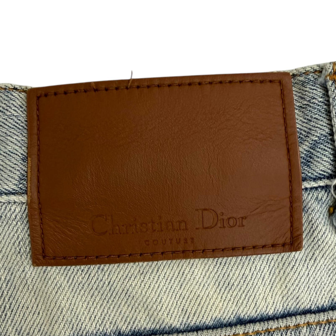 Great DIOR Denim pants Distressed finish, heritage style, button fly. Light blue