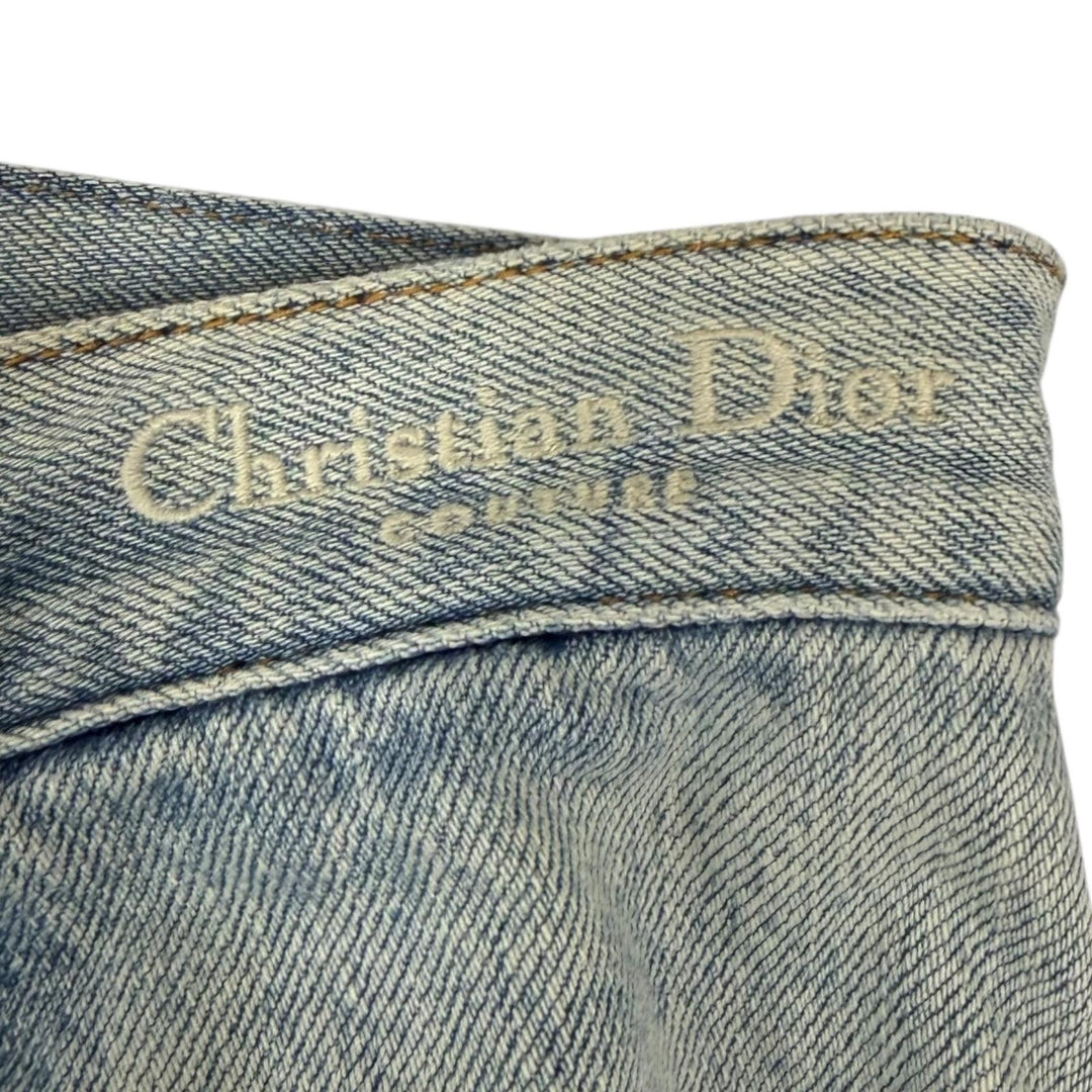 Great DIOR Denim pants Distressed finish, heritage style, button fly. Light blue
