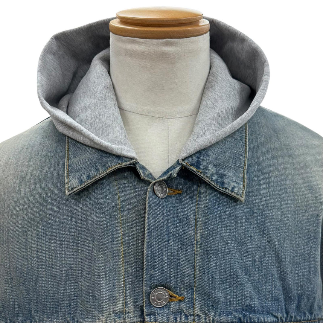 Excellent BALENCIAGA Denim Jacket DIY Metal Outline Indigo cotton mens 1 773805
