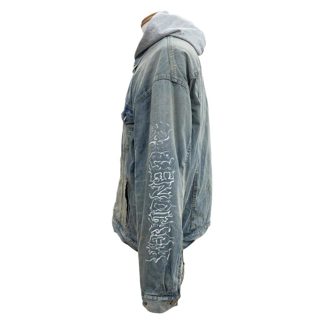 Excellent BALENCIAGA Denim Jacket DIY Metal Outline Indigo cotton mens 1 773805