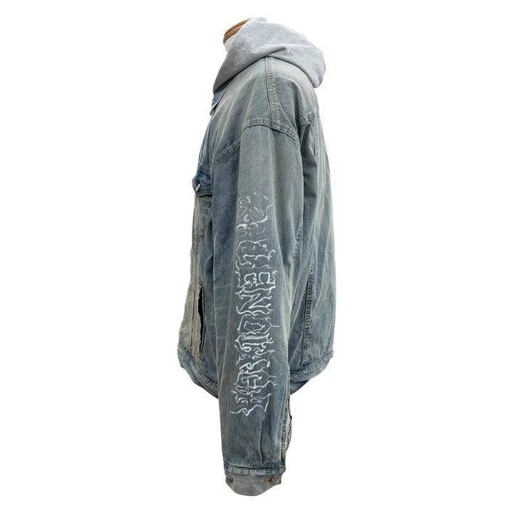 Excellent BALENCIAGA Denim Jacket DIY Metal Outline Indigo cotton mens 1 773805