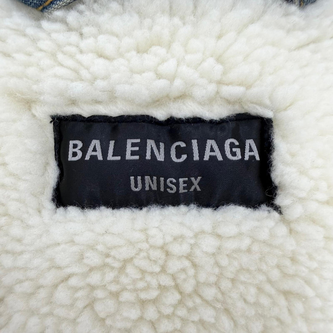 Excellent BALENCIAGA Denim Jacket DIY Metal Outline Indigo cotton mens 1 773805