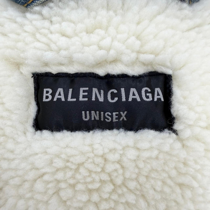 Excellent BALENCIAGA Denim Jacket DIY Metal Outline Indigo cotton mens 1 773805