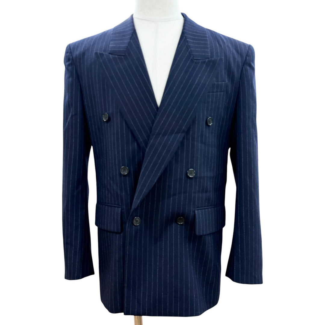 Excellent SAINT LAURENT PARIS tailored jacket Navy wool mens 48 786846