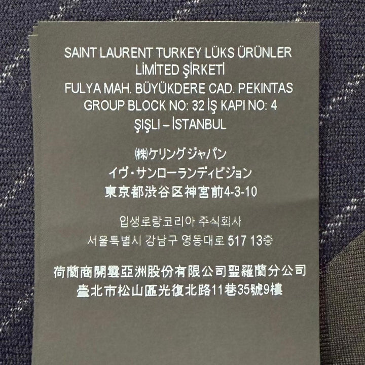 Excellent SAINT LAURENT PARIS tailored jacket Navy wool mens 48 786846