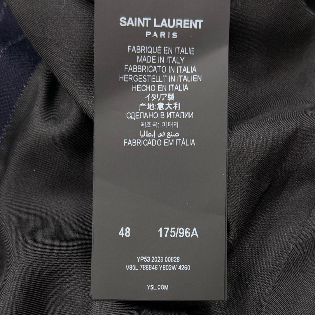 Excellent SAINT LAURENT PARIS tailored jacket Navy wool mens 48 786846
