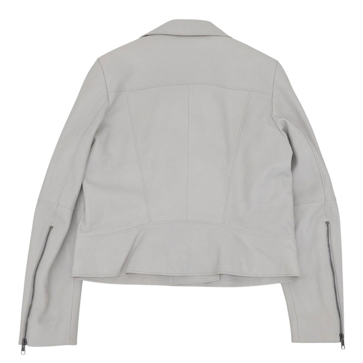 Great HUGO BOSS leather jacket Double breasted Light gray Sheep leather Women