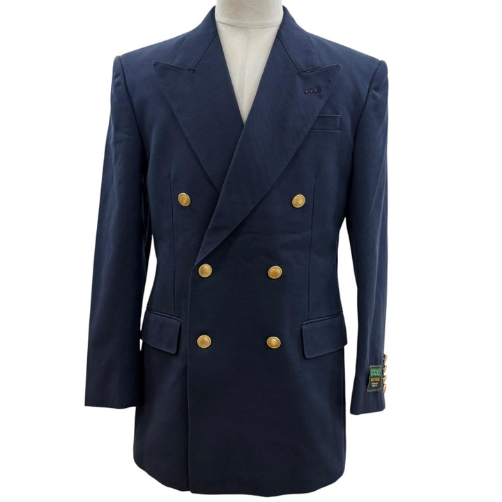 Great GUCCI tailored jacket Navy cotton mens 46 749797