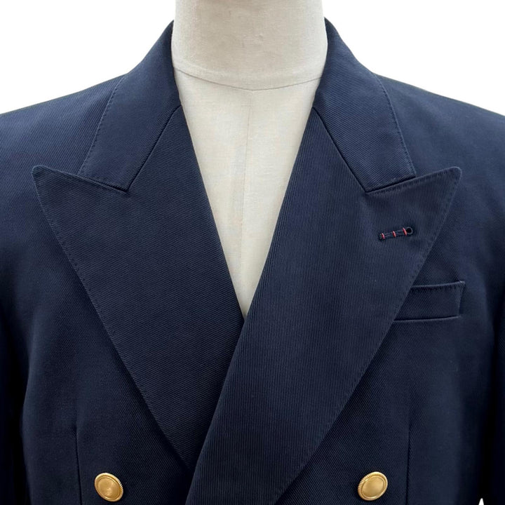 Great GUCCI tailored jacket Navy cotton mens 46 749797