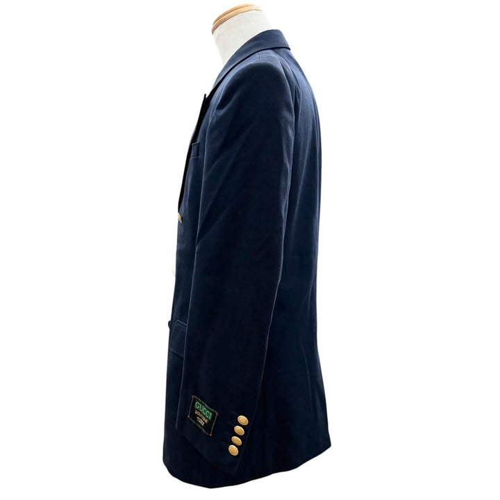 Great GUCCI tailored jacket Navy cotton mens 46 749797