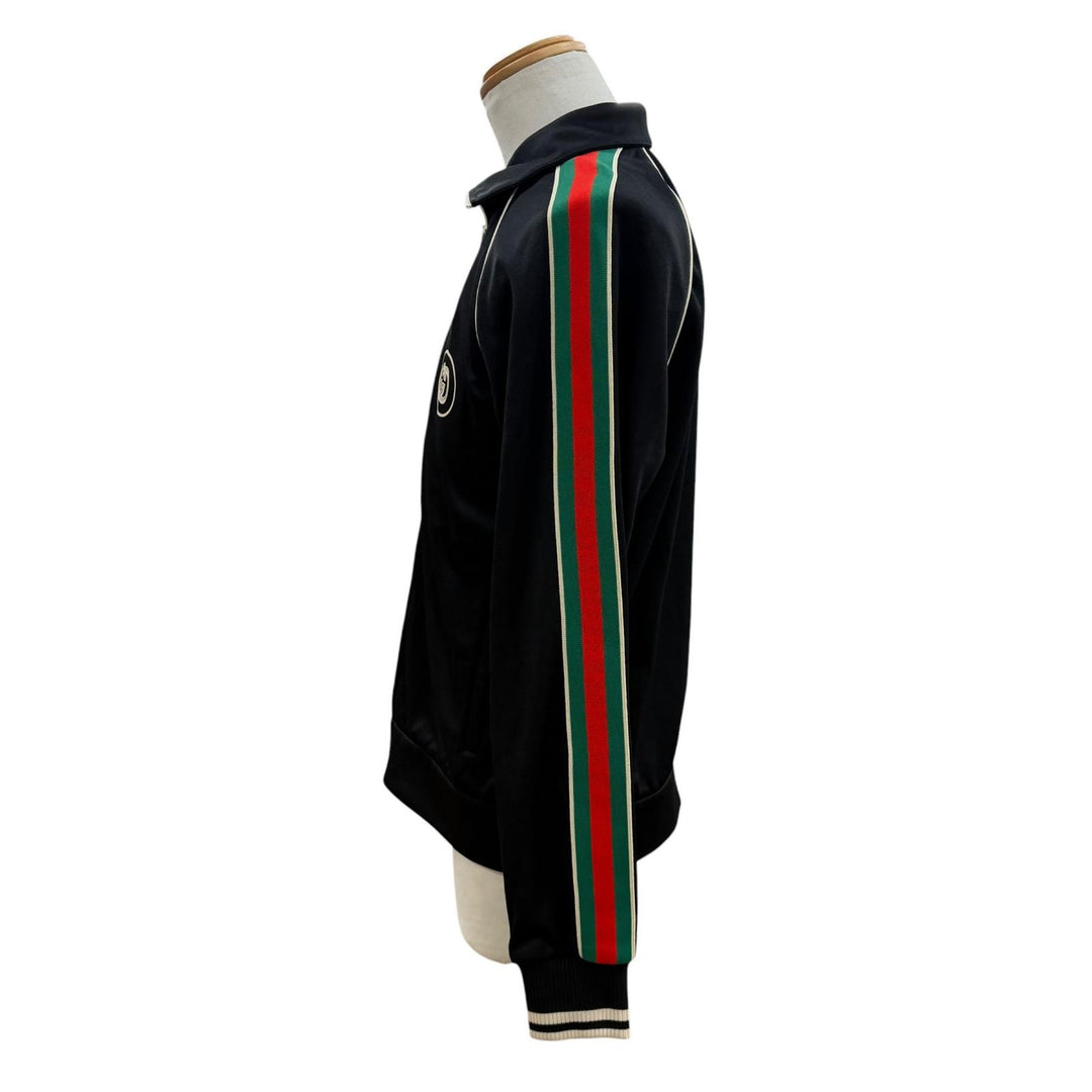Excellent GUCCI Track jacket black polyester mens S 696802