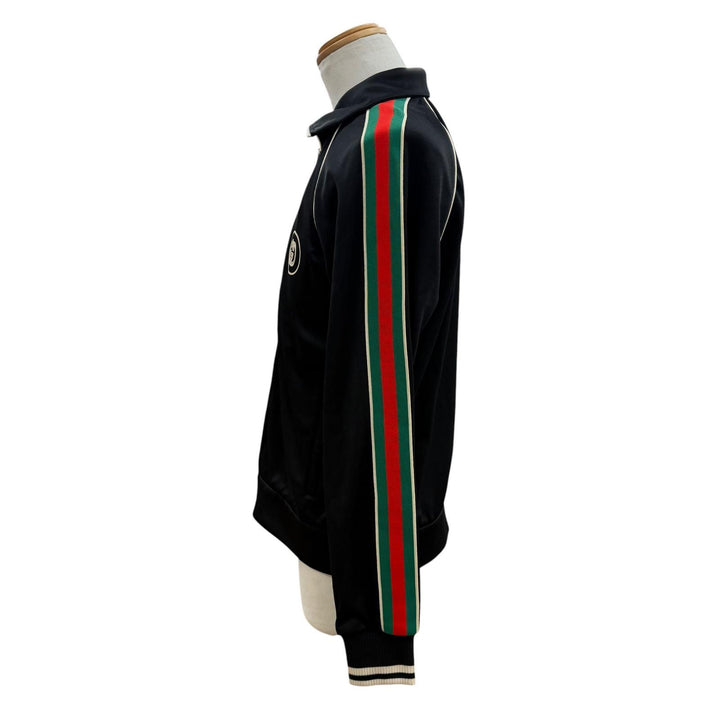 Excellent GUCCI Track jacket black polyester mens S 696802