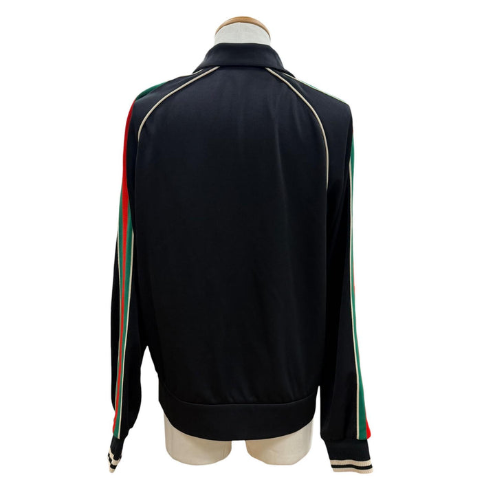 Excellent GUCCI Track jacket black polyester mens S 696802