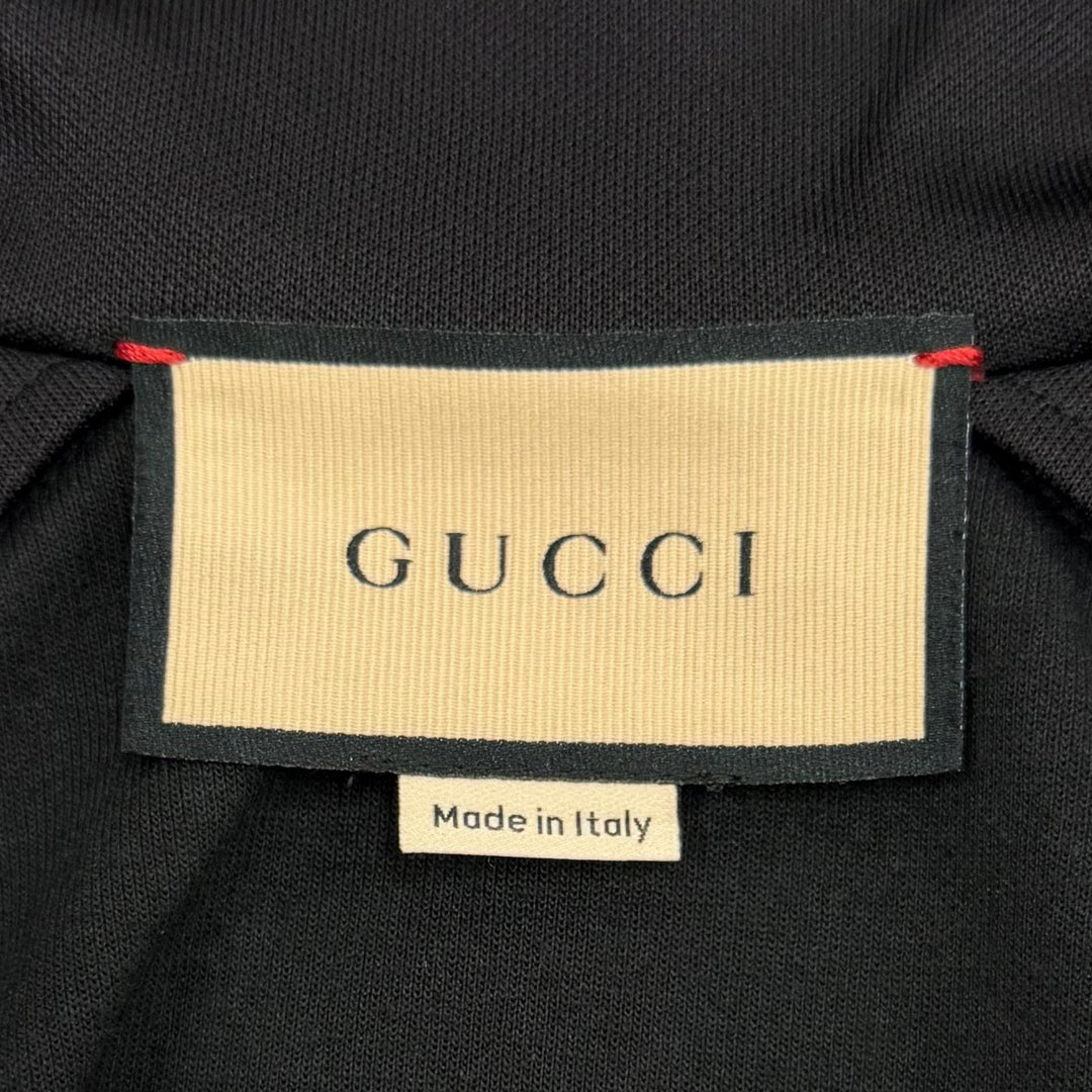 Excellent GUCCI Track jacket black polyester mens S 696802