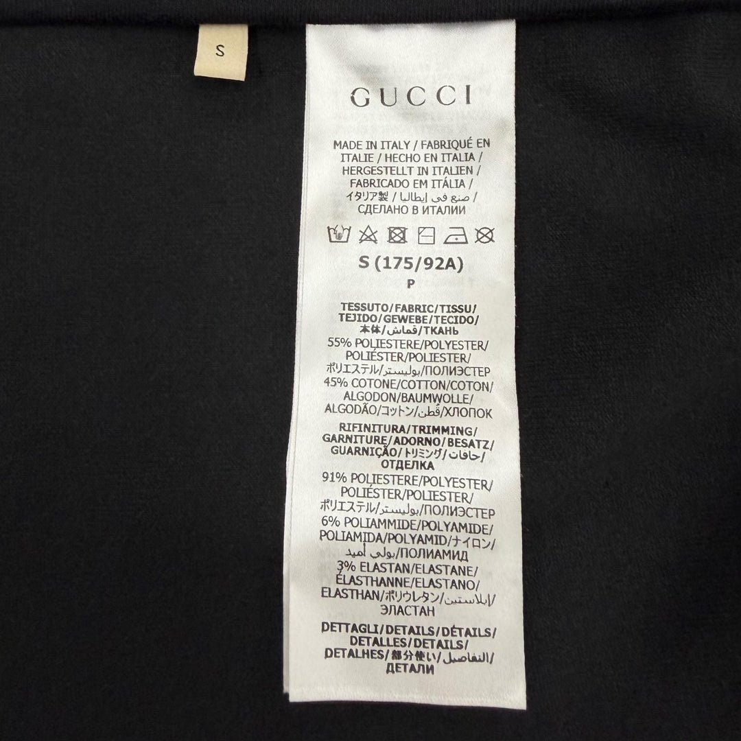 Excellent GUCCI Track jacket black polyester mens S 696802